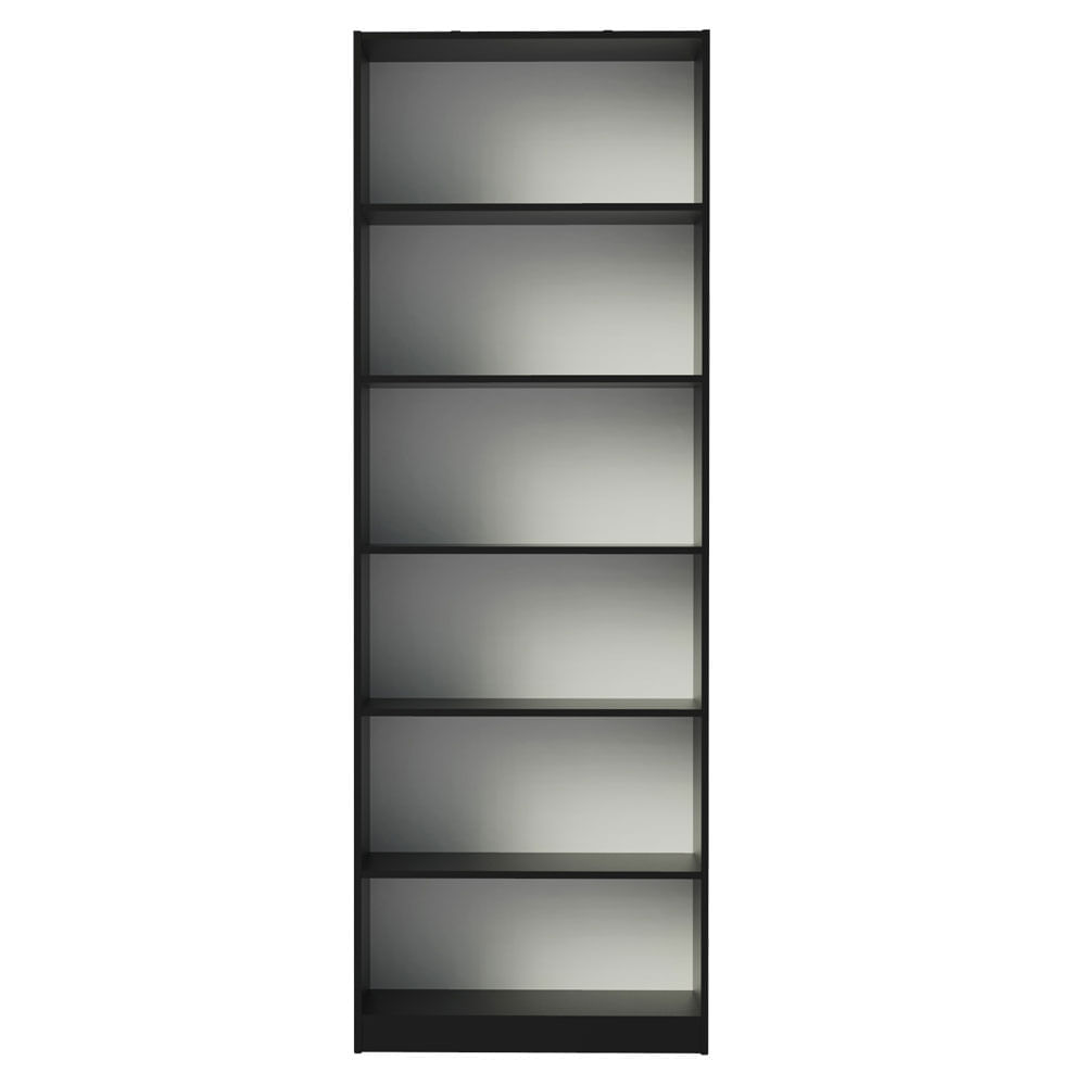 Estante Livreiro Madesa 6908 com 6 Nichos Preto Cor:Preto