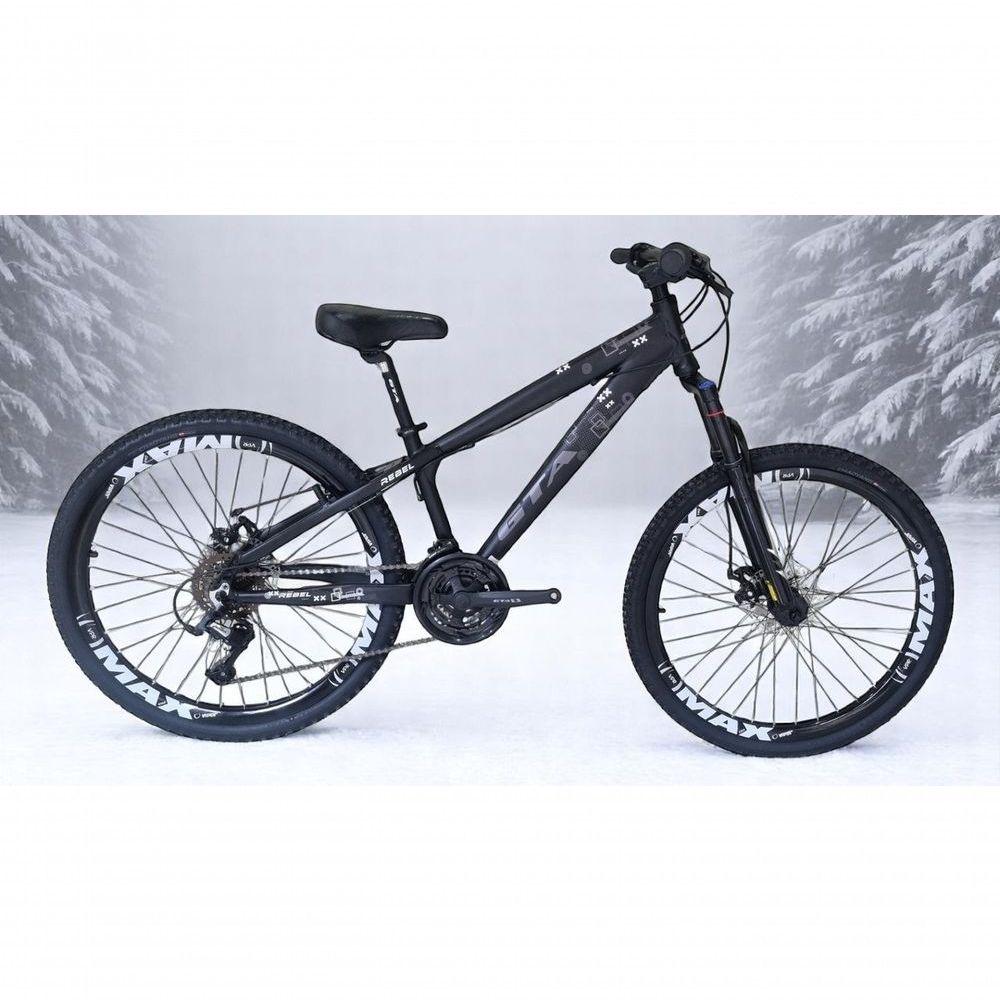 Miniatura Bicicleta 26 Gta Rebel Freeride Cor Preto 24v Cubo K7 Barulhento Freio A Disco Aro Vmaxx Pneu Flame