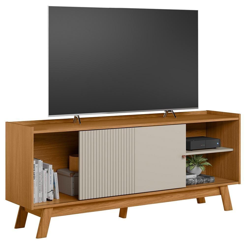 Rack Bancada De Tv 65 Polegadas Arum L06 Nature/off White - Mpozenato