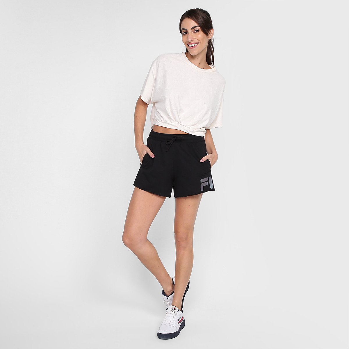 Miniatura Bermuda Fila Letter Feminina Colorido - G