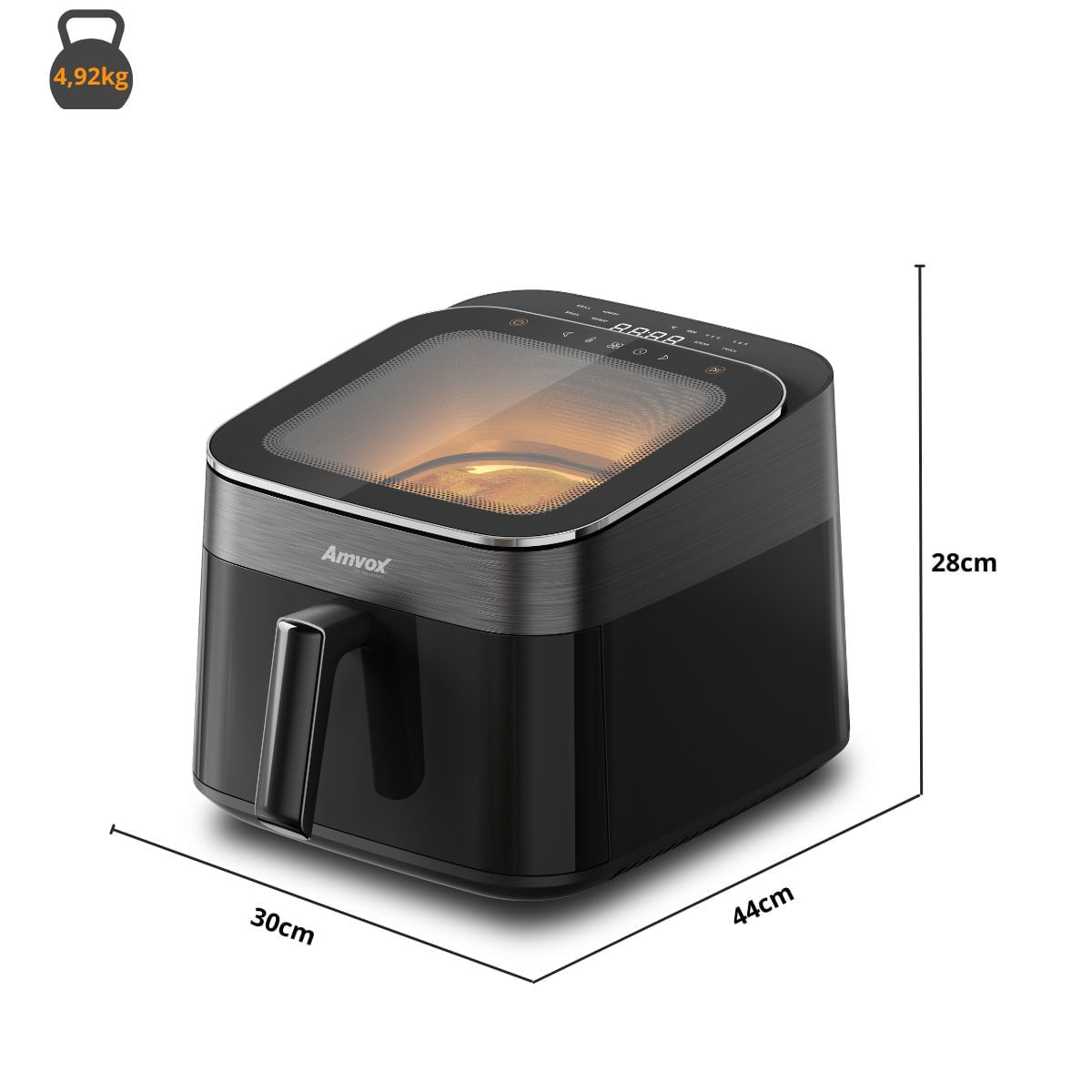 Miniatura Air Fryer 6,5L Amvox ARF 1465 Turbo 1700W Black 110v 110V