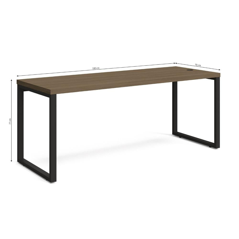 Miniatura Mesa para Escritório Diretor 190cm Office Kappesberg Carvalho/Munique
