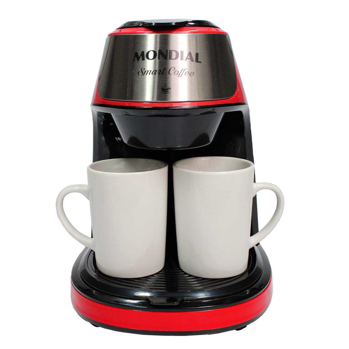 Miniatura Cafeteira Mondial Smart Com 2 Xícaras 110V - Vermelha