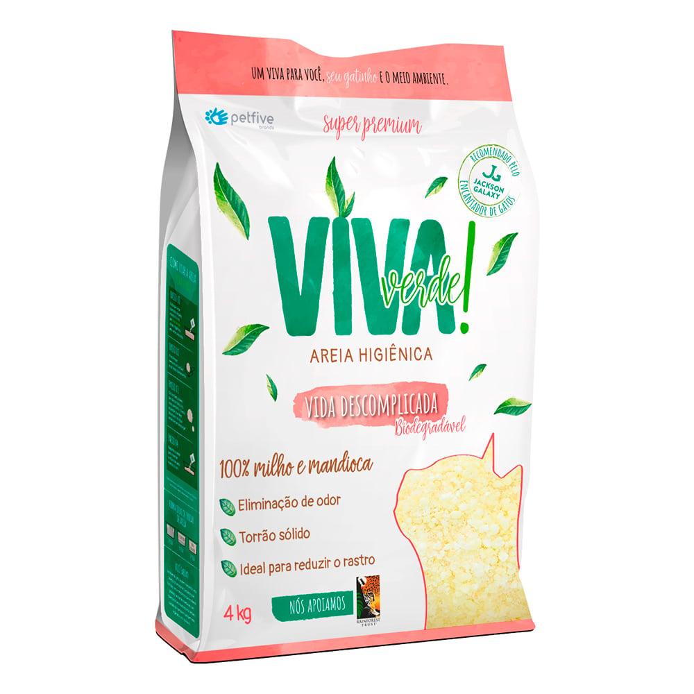Miniatura Areia Higiênica petfive Viva Verde Vida Descomplicada para Gatos - 4 Kg