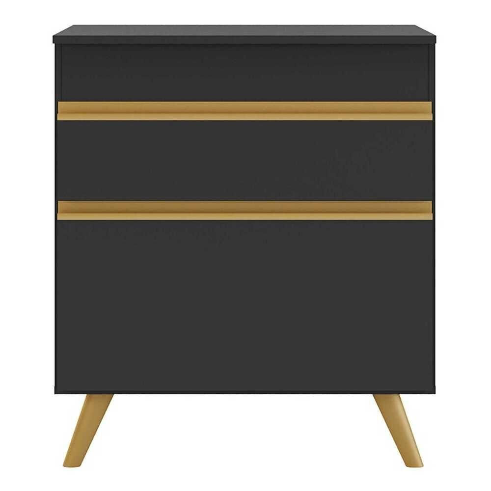 Miniatura Balcão De Cozinha Para Cooktop 70 Cm Veneza Gb 1 Porta 1 Gaveta Preto