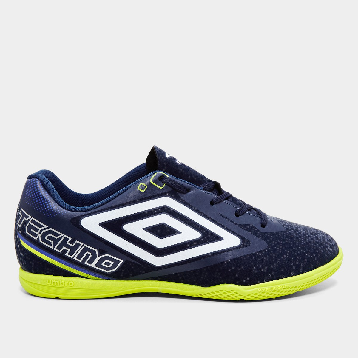 Miniatura Chuteira Infantil Futsal Umbro Techno II Marinho+Branco - 35