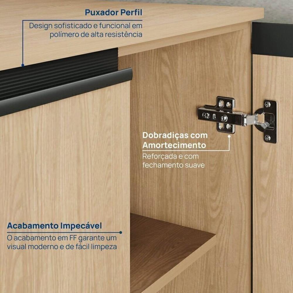 Cozinha Modulada 5 Peças 3 Aéreos 2 Balcões Nara Cabecasa Madeiramadeira Avena