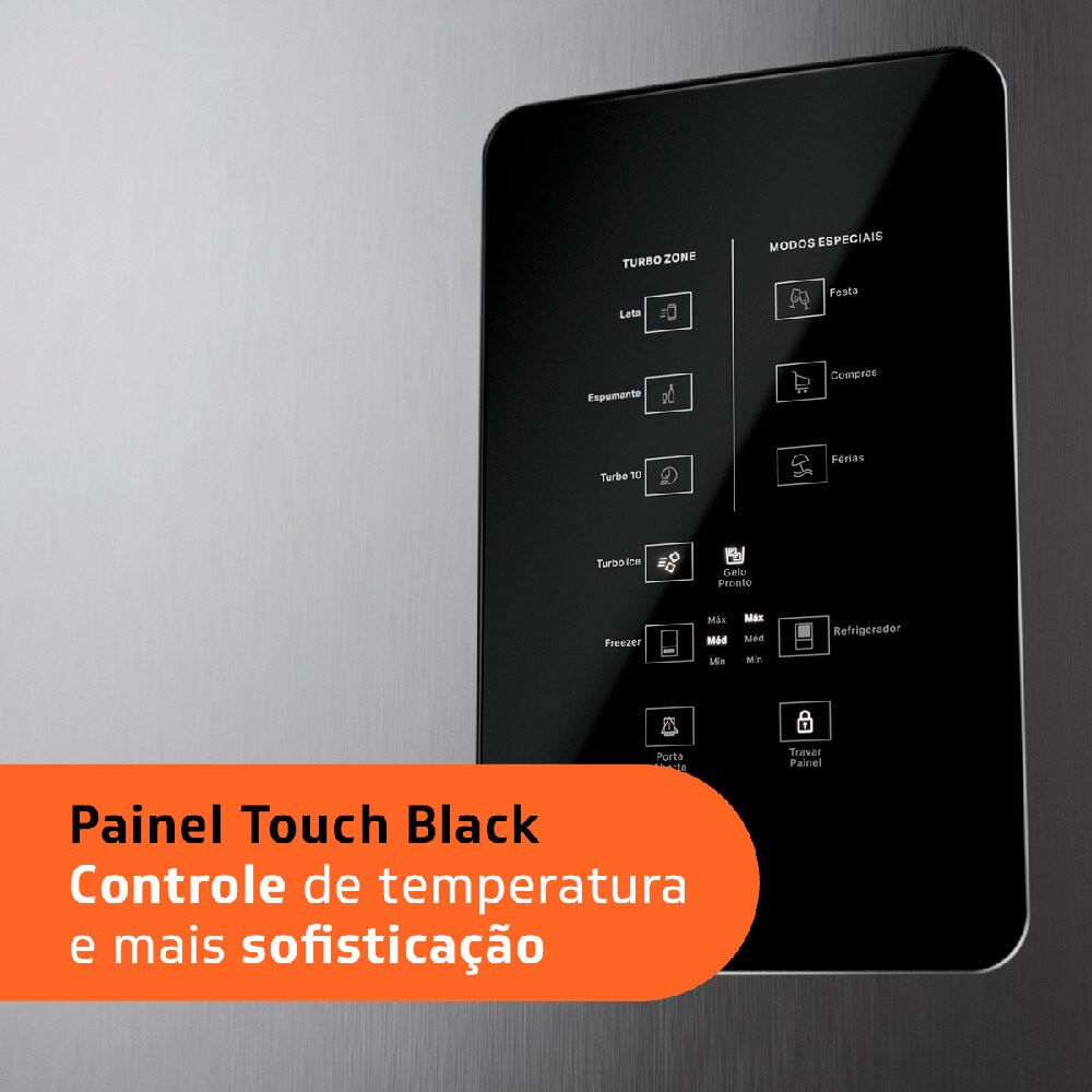 Miniatura Geladeira Frost Free Inverse 2 Portas 588 Litros BRE85AK Brastemp Inox - 110V