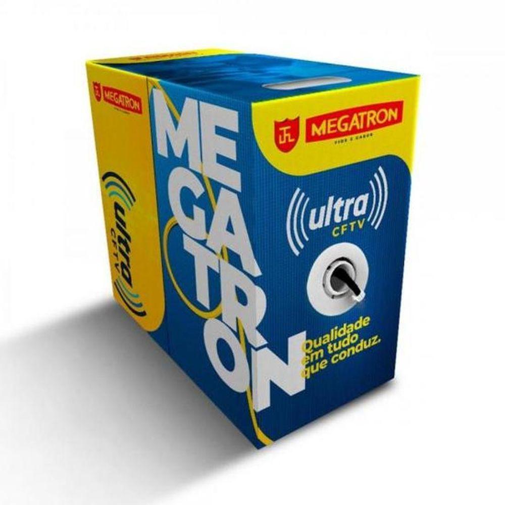 Miniatura Cabo Ultra Cftv 4px24 Awg Preto Megatron - Cx - 300