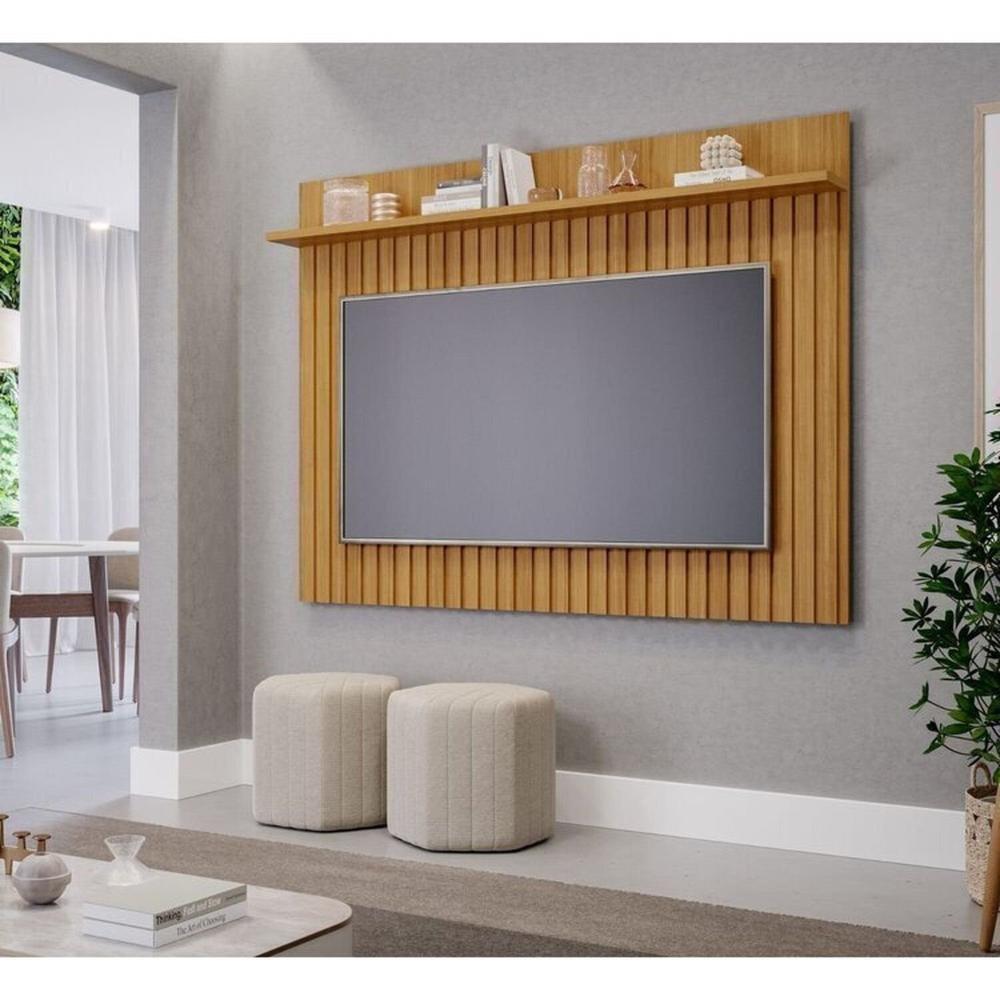 Conjunto Rack com Painel para Tv até 60 Polegadas 100% Mdf Espresso Móveis Nature/Grafite