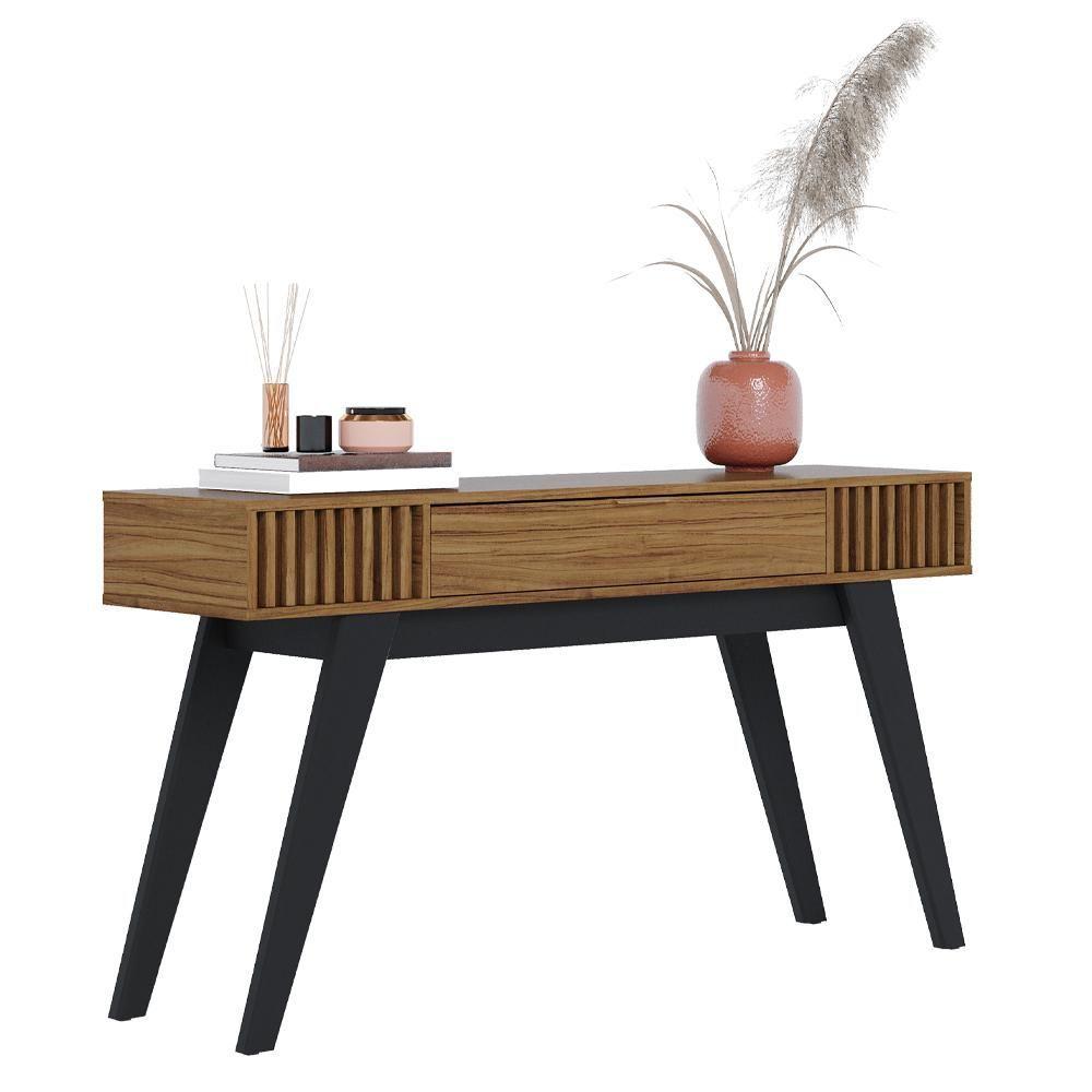 Aparador Delta C04 Preto Noce Milano Espelho Adnet Preto