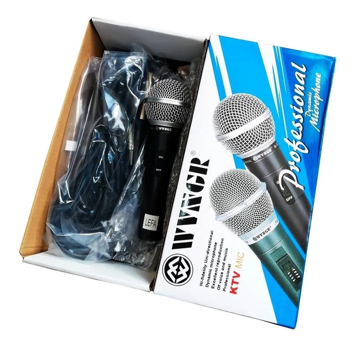 Miniatura Microfone Com Fio Cabo 5 Metros Dinâmico Metal Profissional Homologação: 25481602799