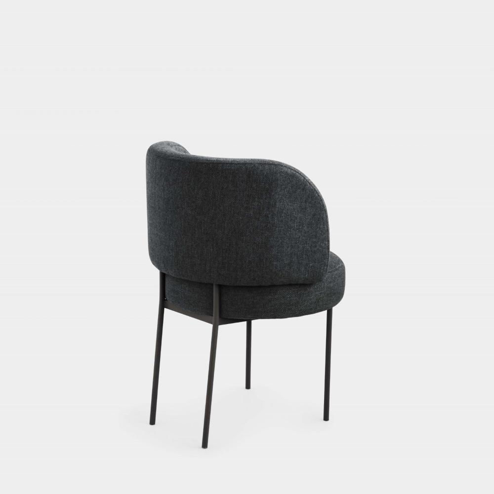 Miniatura Cadeira Zurique Chumbo/Preto