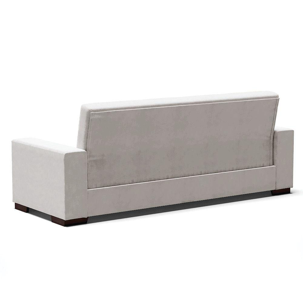Miniatura Sofá Cama 02 Lugares Lisboa Veludo - D'Rossi Cor Cinza