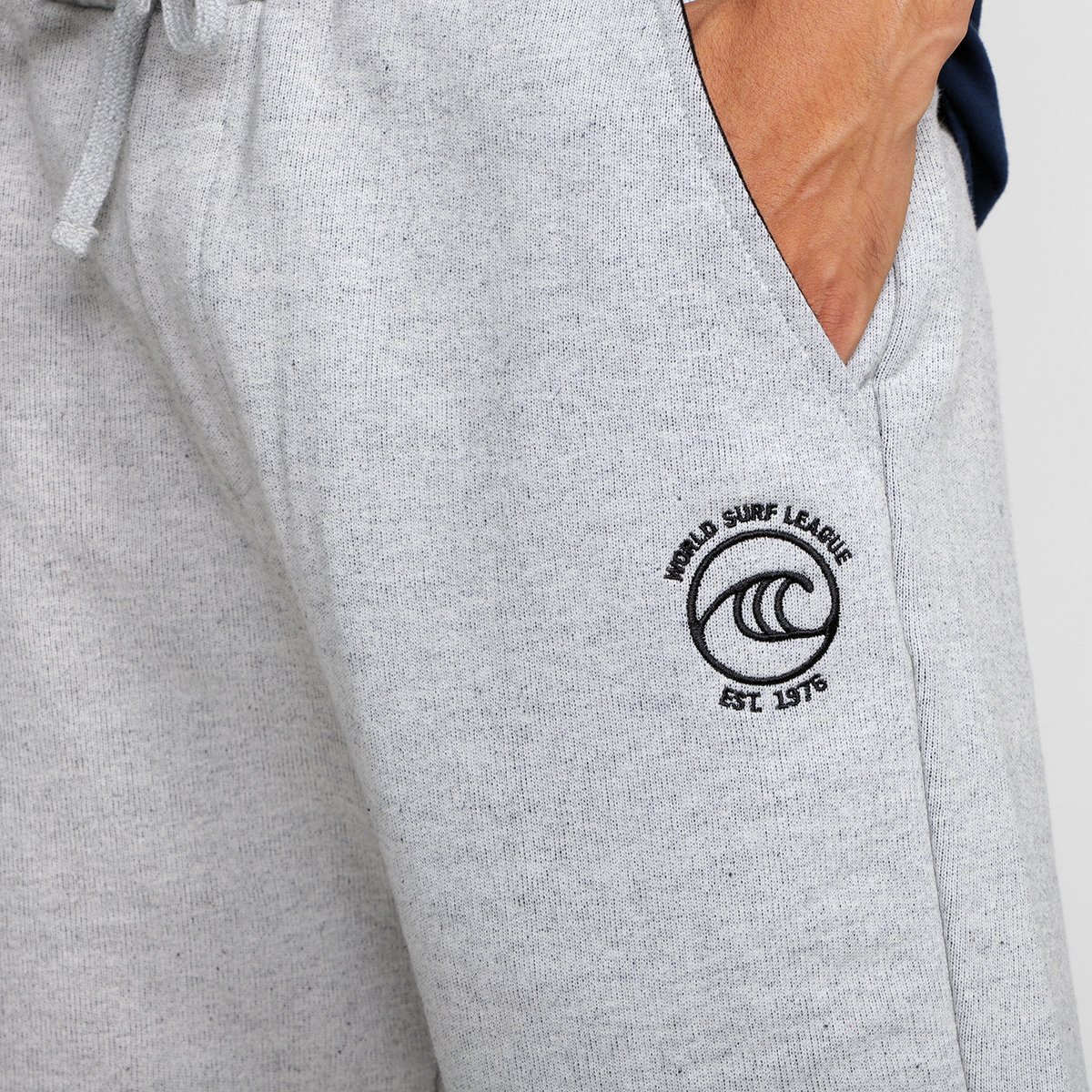 Miniatura Bermuda Moletom WSL Small Logo Masculina Mescla - EGG