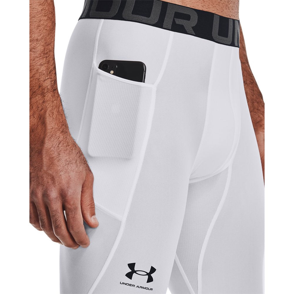 Miniatura Legging de Treino Masculina Under Armour HG 2GG Branco