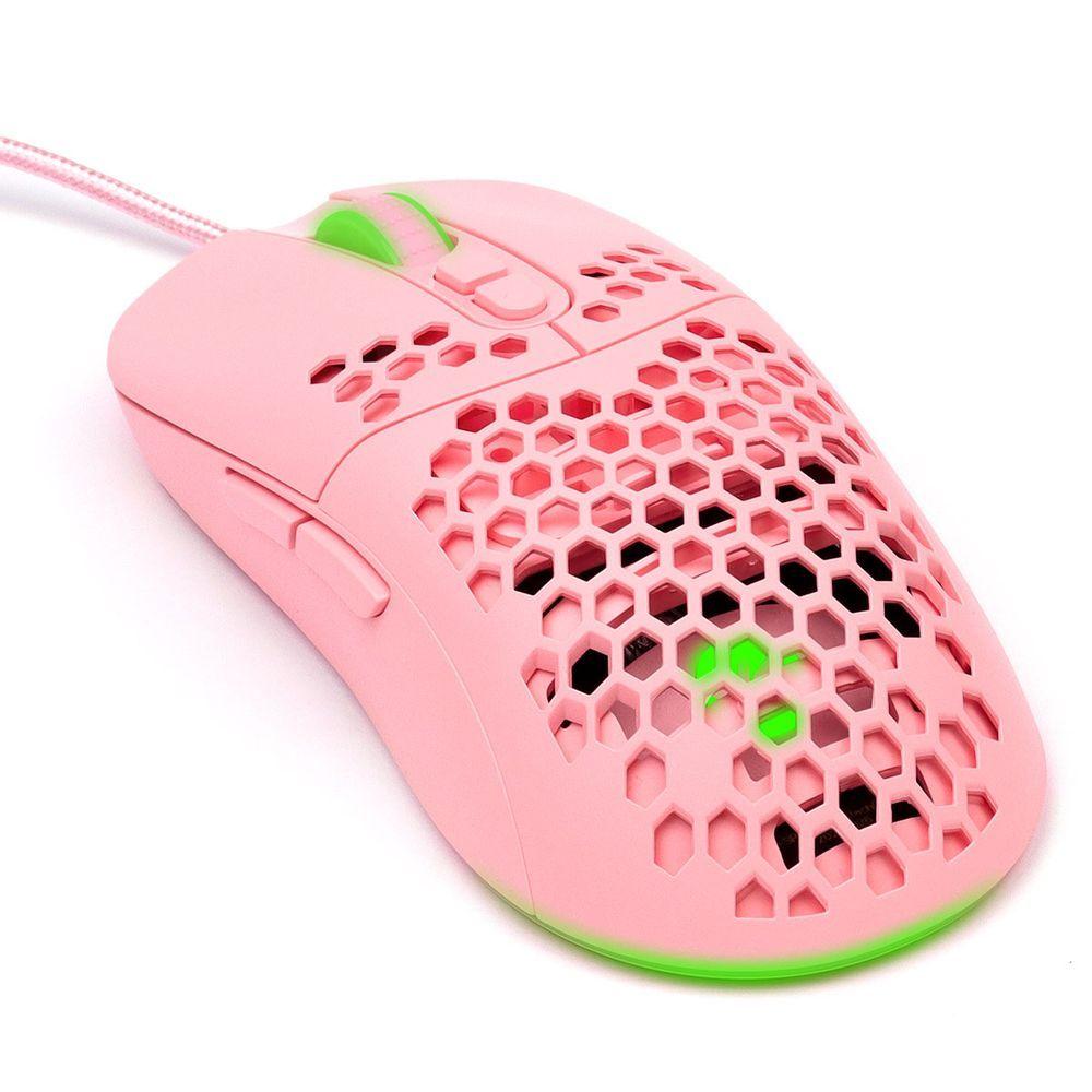 Miniatura Mouse Gamer Vx Gaming Void Com Led Rgb- 7600 Dpi Rosa Com C