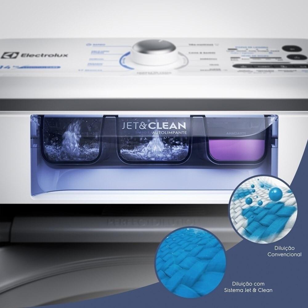 Máquina de Lavar Roupas Electrolux LED14 14 Kg Essential Care com Cesto Inox, Branco - 220 Volts