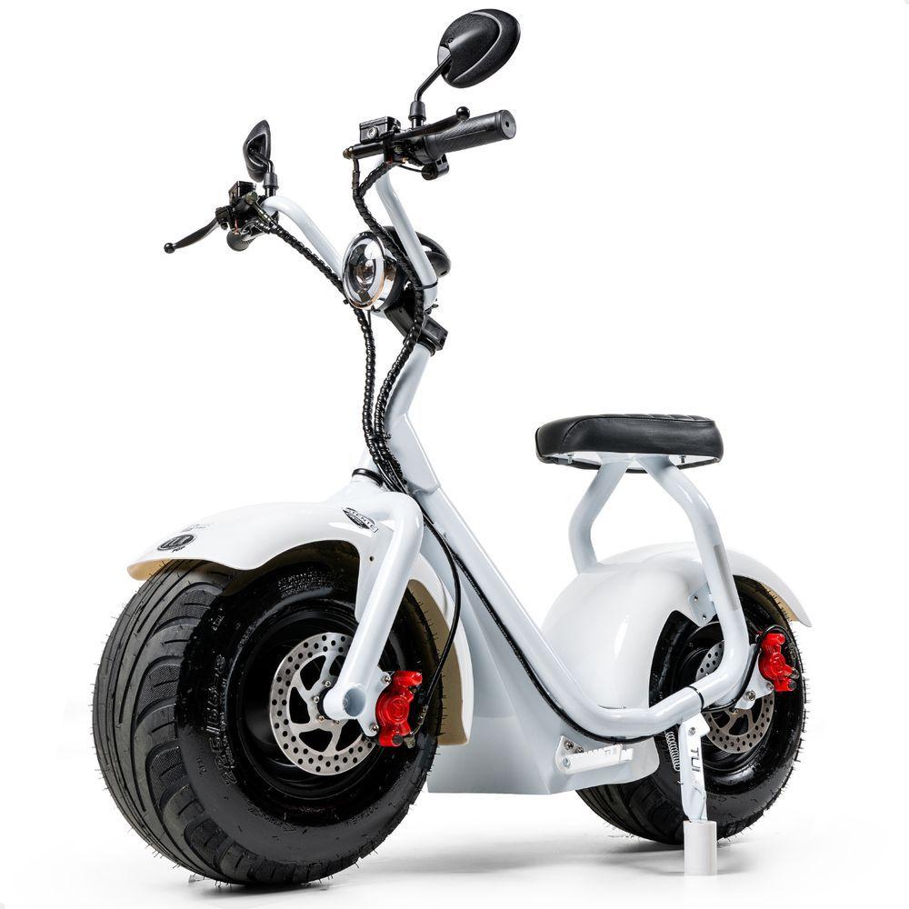 Miniatura Scooter Elétrica 1000w Tui Pop Moto Patinete Sem Cnh Branco-branco
