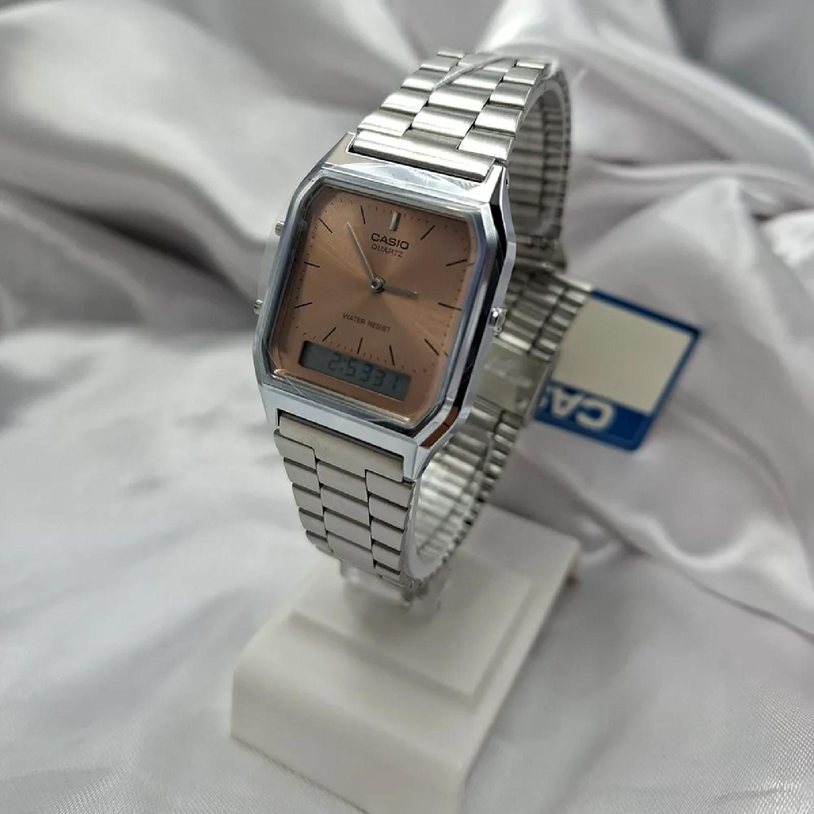 Miniatura Relógio Casio Vintage Aq-230A-4Amqydf Prata