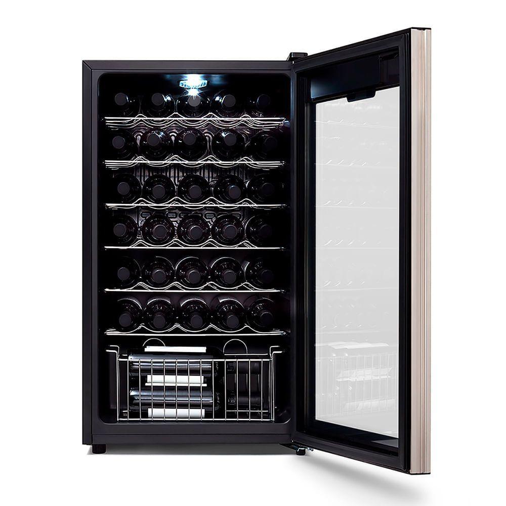 Miniatura Adega Climatizada De Vinhos Midea 34 Garrafas WBB342 220V