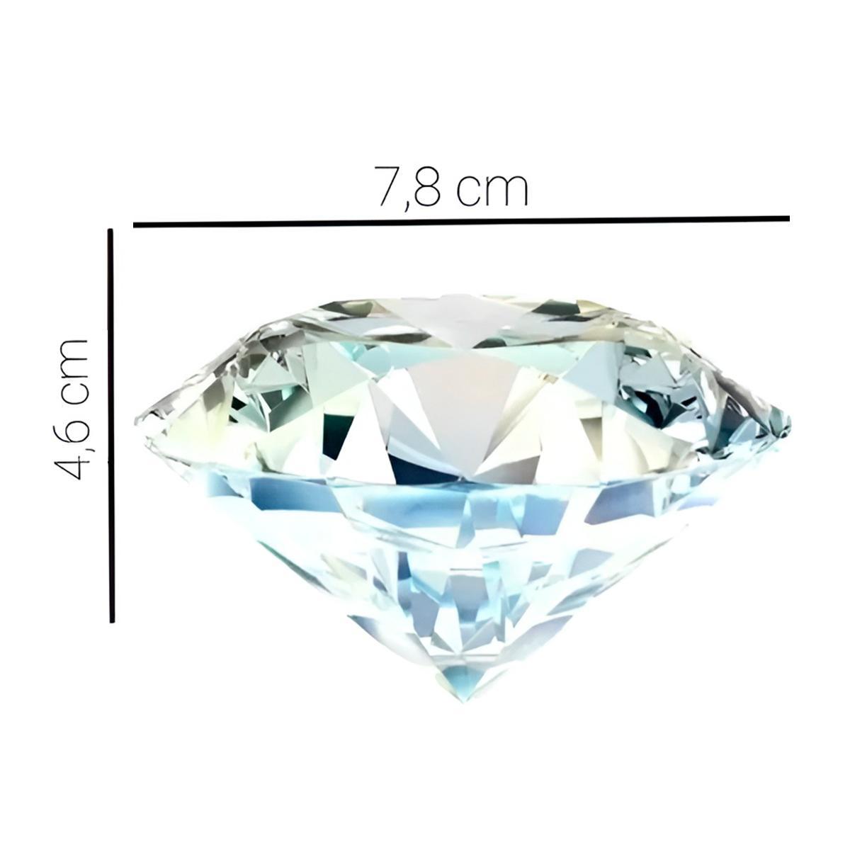 Miniatura Pedra Decorativa Formato Diamante Cristal Peso De Papel