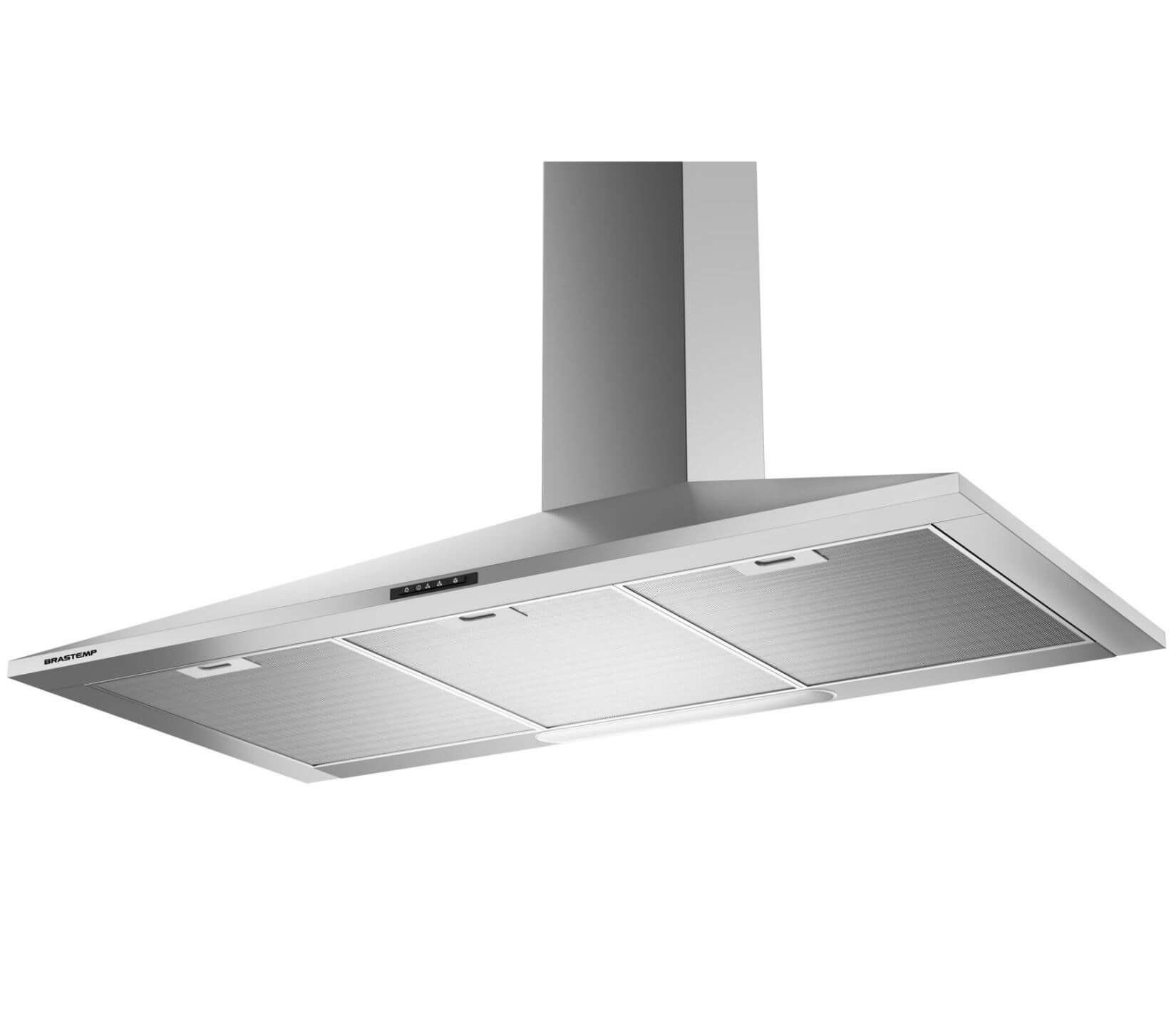 Miniatura Coifa de Parede Brastemp Piramidal BAI91 com Duplo Filtro e 3 Velocidades - 90 cm 110V