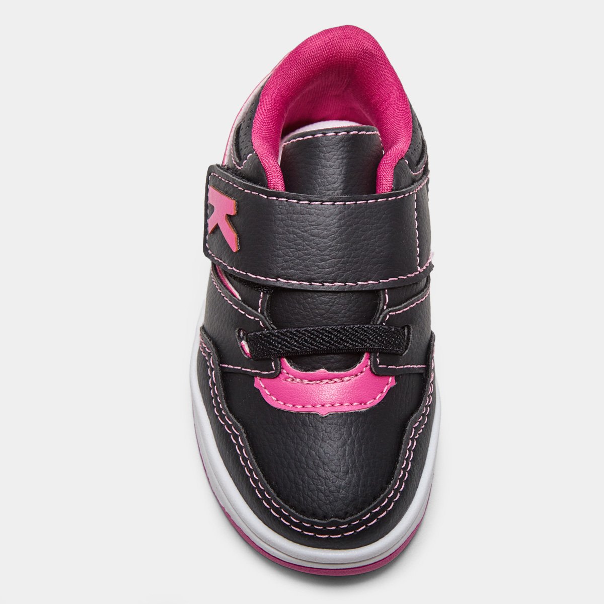 Miniatura Tênis Infantil Kurz Logo Flash Menina Preto+Pink - 20