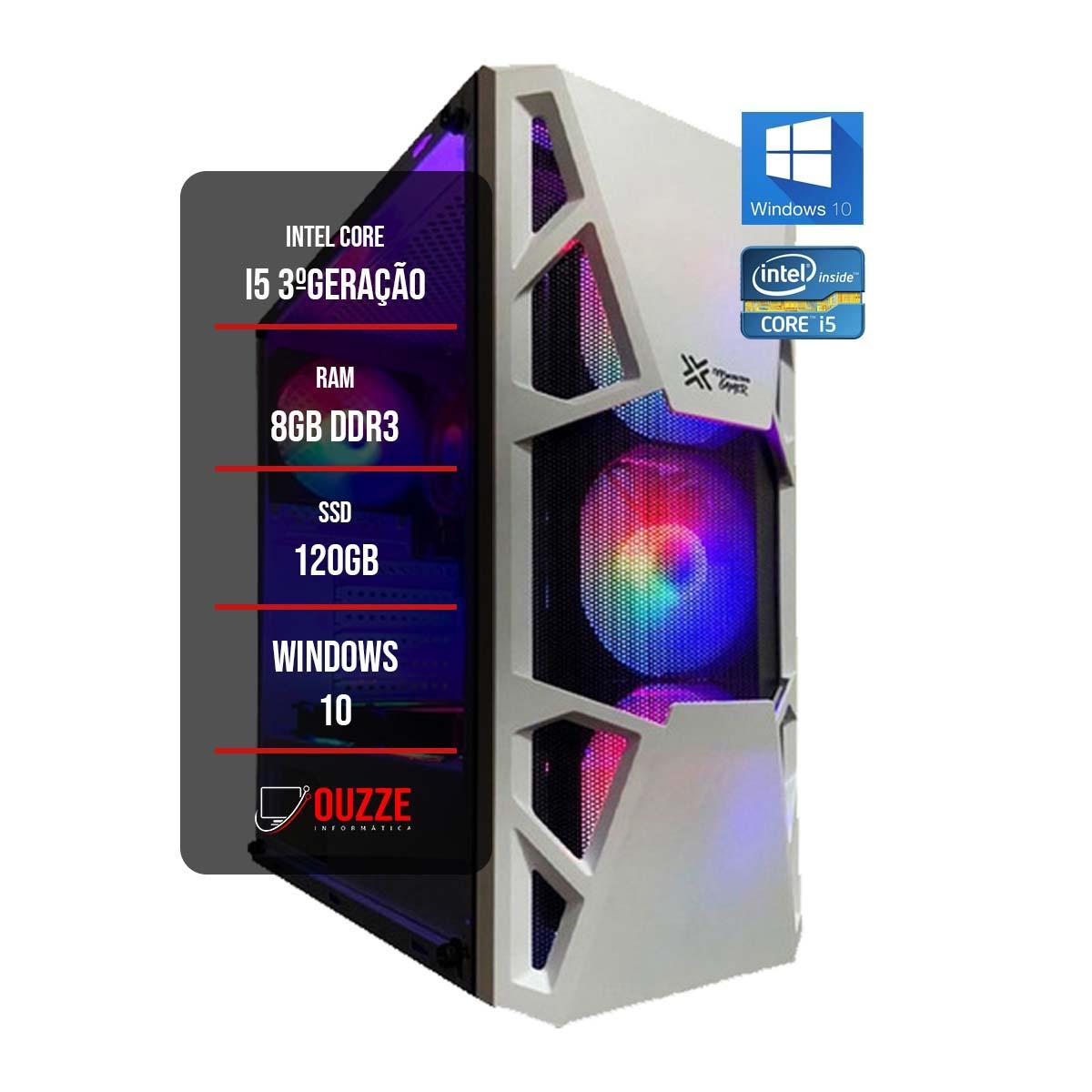 Miniatura Pc Gamer Cpu Intel I5 Placa Mãe H61 8Gb Ram Ssd 120Gb