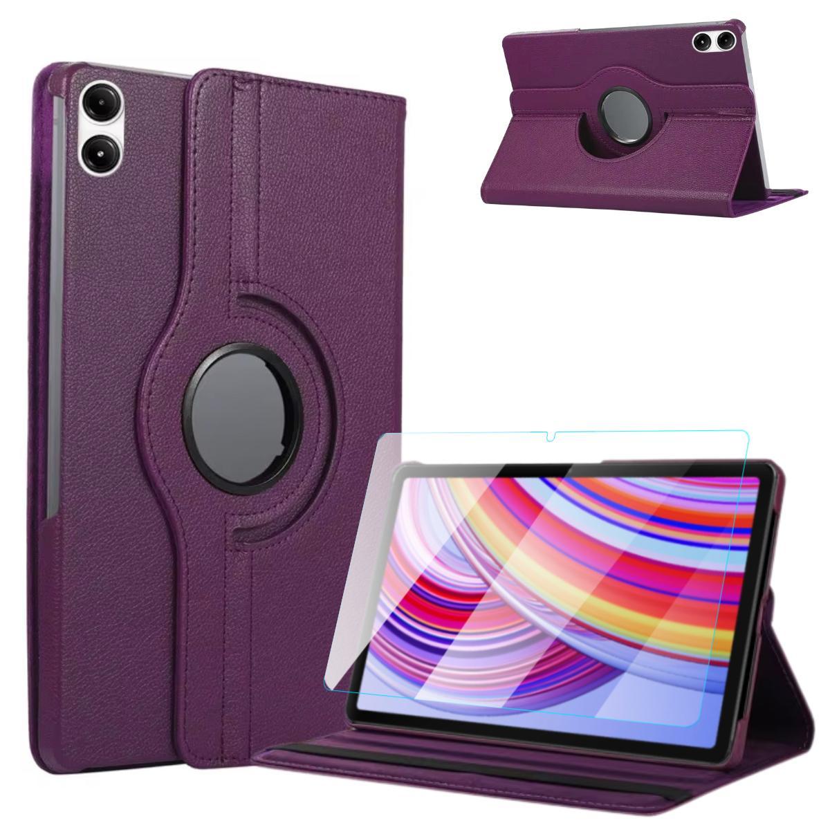 Miniatura Capinha Couro 360 Para Xiaomi Redmi Pad Pro 12.1 + Película