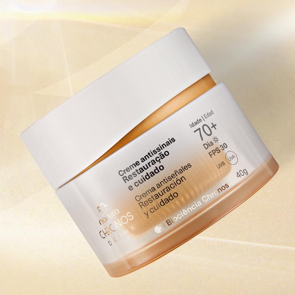 Miniatura Creme Antissinais Restauração e Cuidado 70+ Dia Chronos Derma 40 g