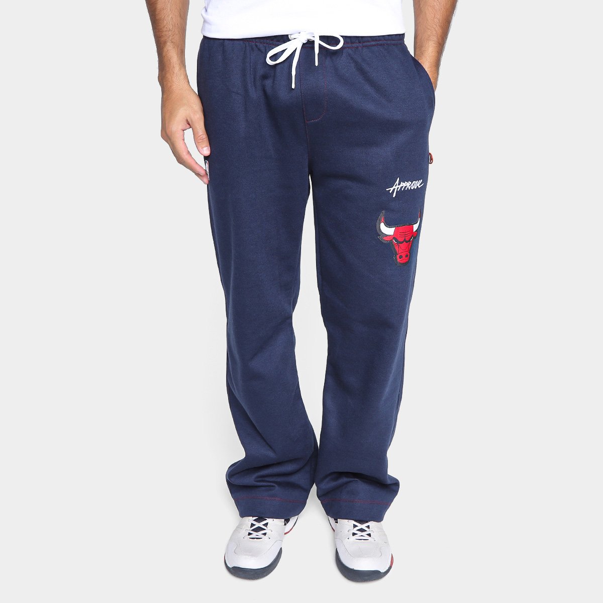 Miniatura Calça Moletom Reta Approve NBA Bulls Marinho - GG