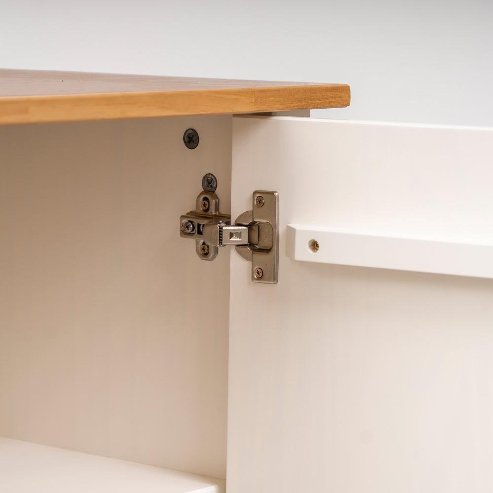 Buffet 2 Portas 3 Gavetas Madeira Maciça Vanilla CabeCasa MadeiraMadeira Amêndoa/Branco