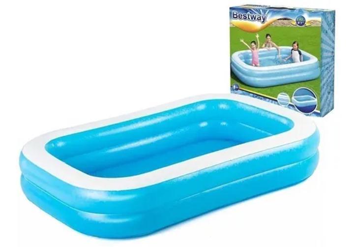 Miniatura Piscina Inflável Retangular Pratica Bestway Familiar 778L