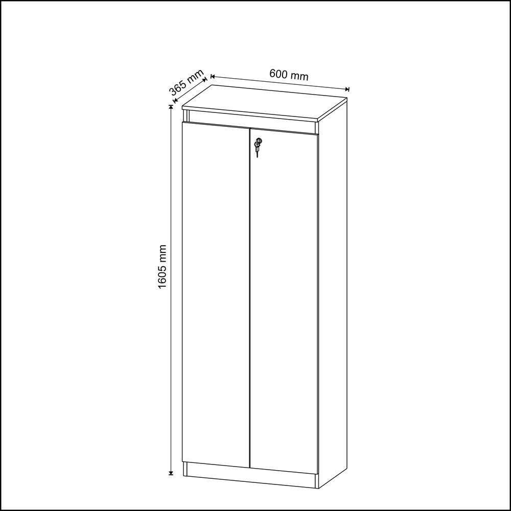 Miniatura Armário Escritório 2 Portas Multimóveis Cr25048 Nogal