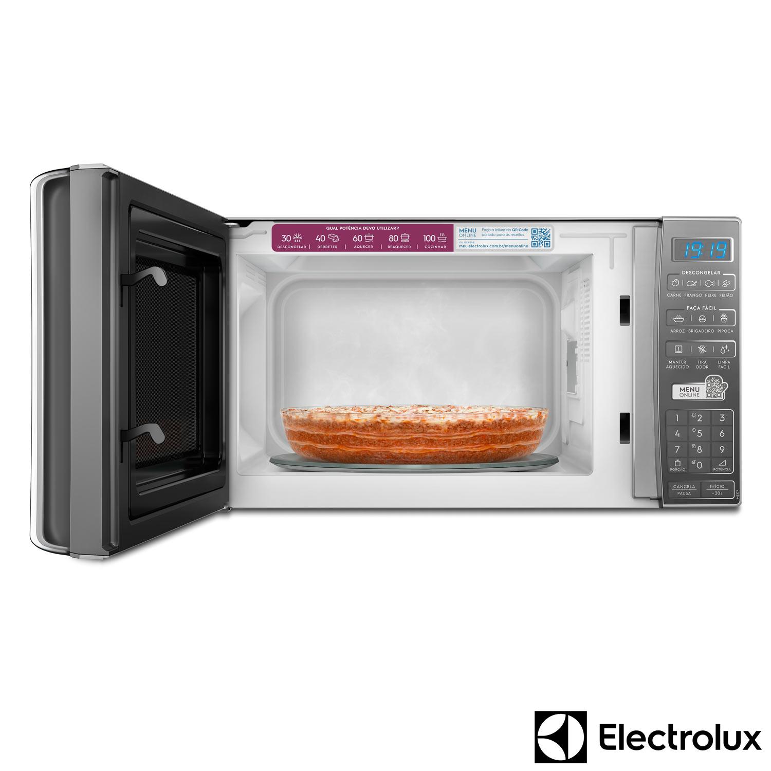 Miniatura Micro-ondas de Bancada Electrolux Prata 27L com 55 receitas pré-programadas no Menu Online (MS37R) 110