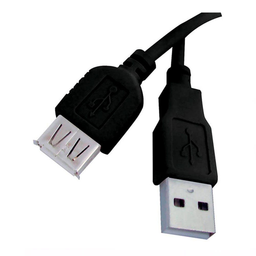 Miniatura Cabo Extensor Usb Niquelado 2.0 3M Blindado 480Mbps