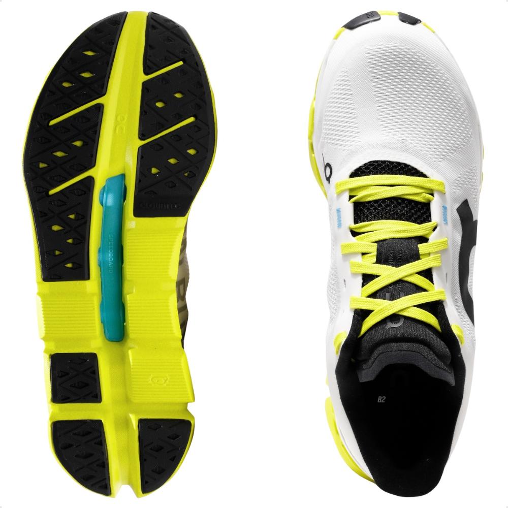 Tênis On Running Cloudflow 5 Feminino Branco / Amarelo - 34