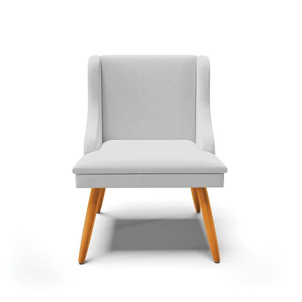 Kit 06 Cadeiras De Jantar Liz Linho Cinza A05 D'rossi