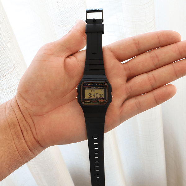Miniatura Relógio Digital Masculino Casio Preto F91WG9QDF