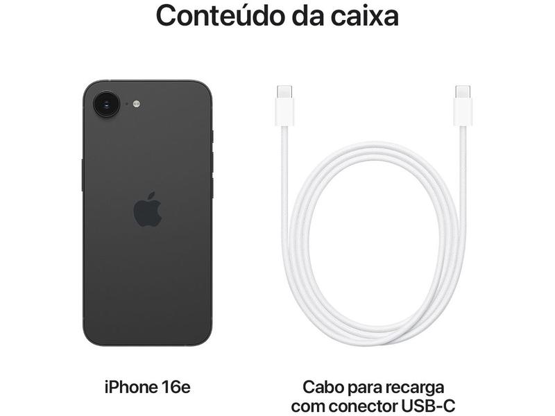 Apple iPhone 16e 128GB Preto 6,1" 48MP iOS 5G