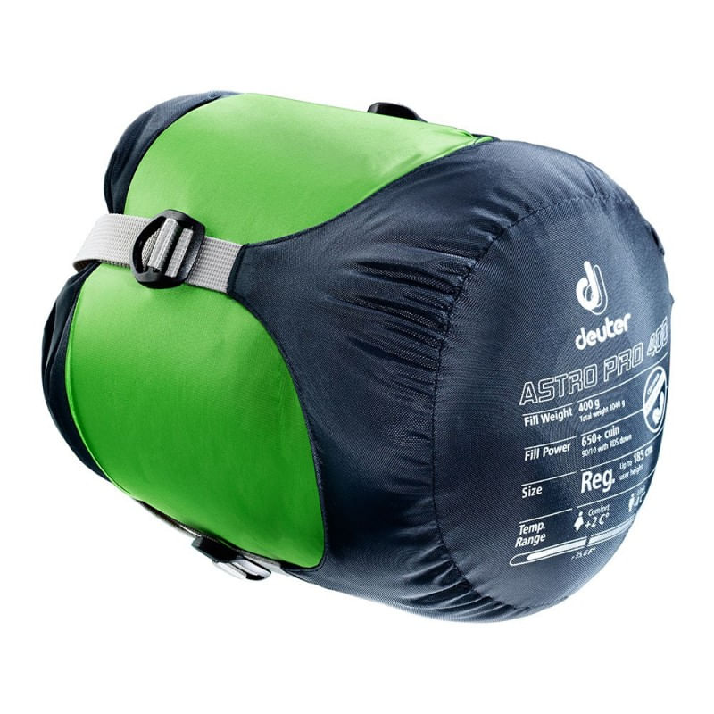 Miniatura Saco de Dormir em Plumas de Ganso Deuter Astro Pro 400 Verde