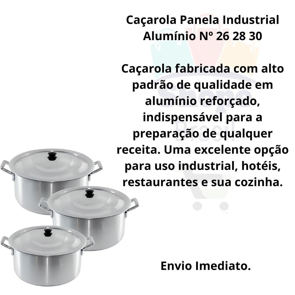 Miniatura Panela Industrial Jogo 3 Peças Em Aluminio