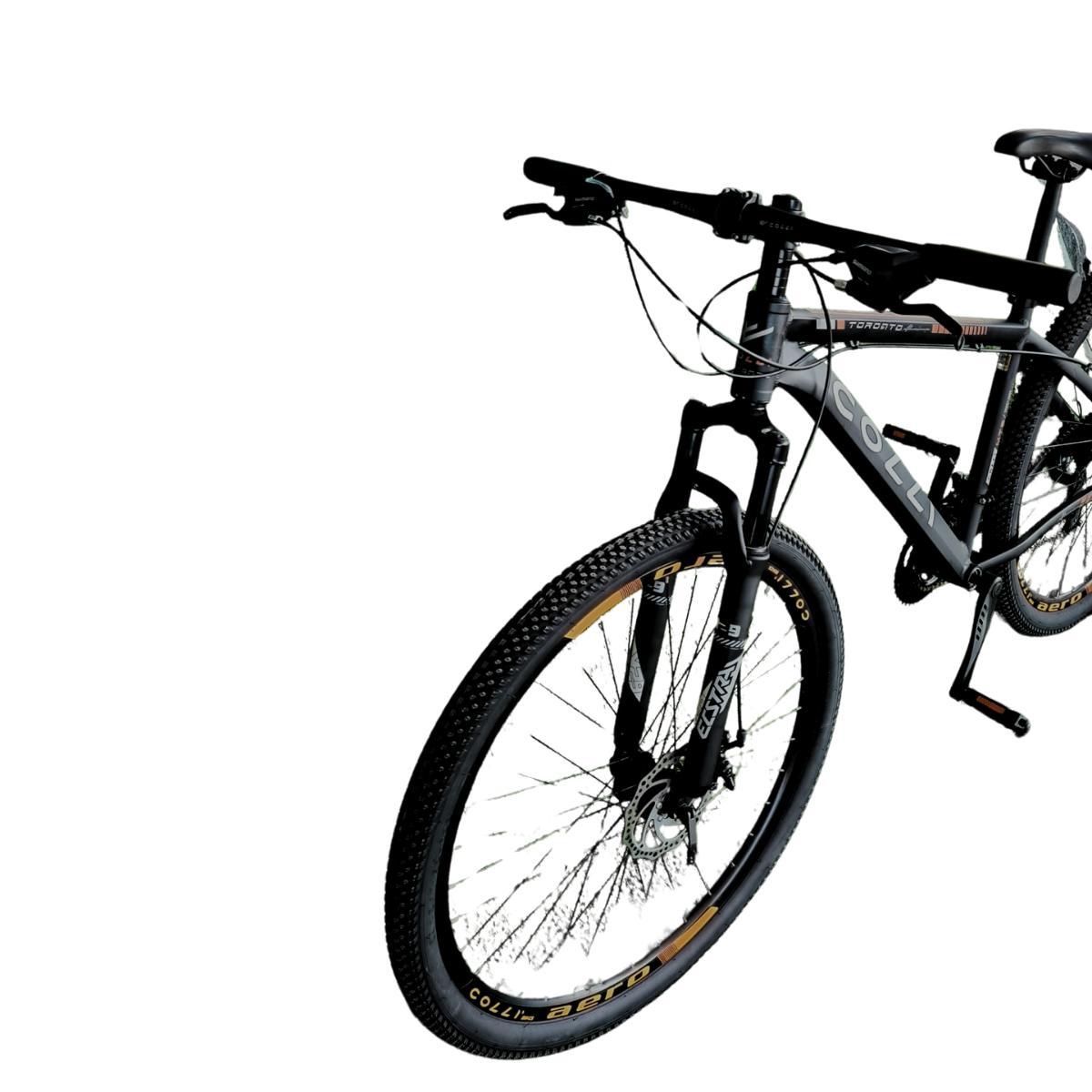Miniatura Bicicleta Colli Toronto Aro 29 Kit Shimano Preto /Laranja