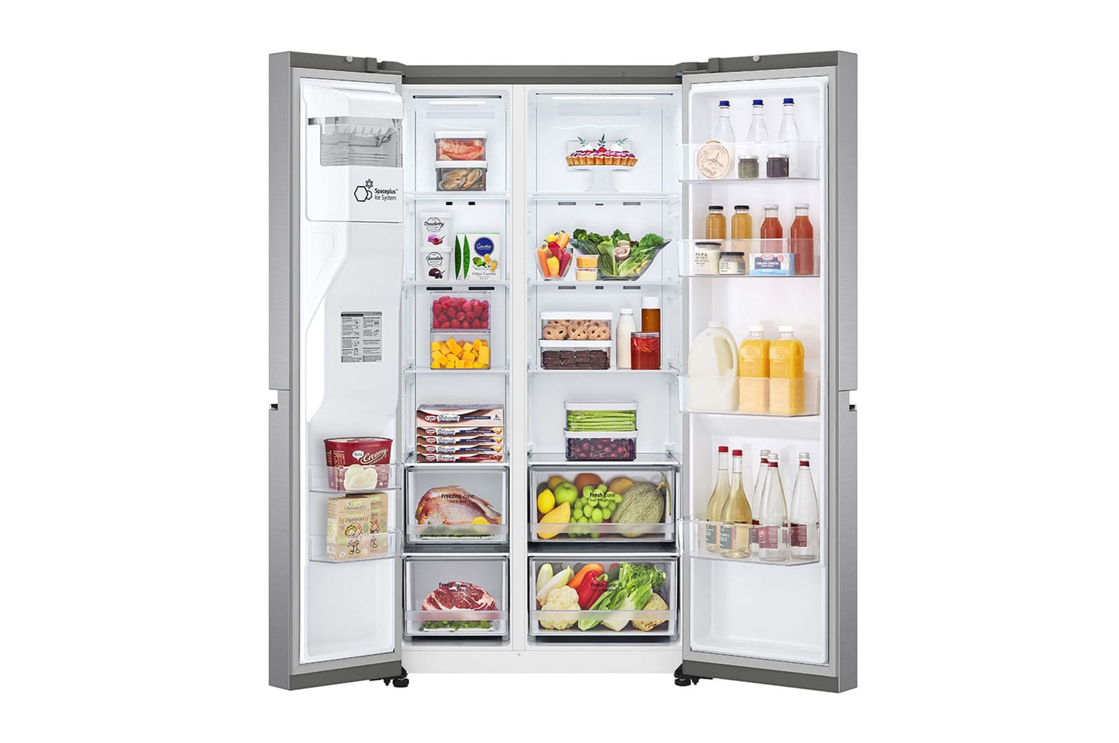 Geladeira Smart LG Side by Side UVnano™ 611 litros 127V Motor Inverter GC-L257SLPL