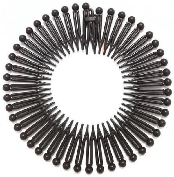 Miniatura Tiara Bell Preto 12Cm Diâmetro Pente Prendedor Cabelo