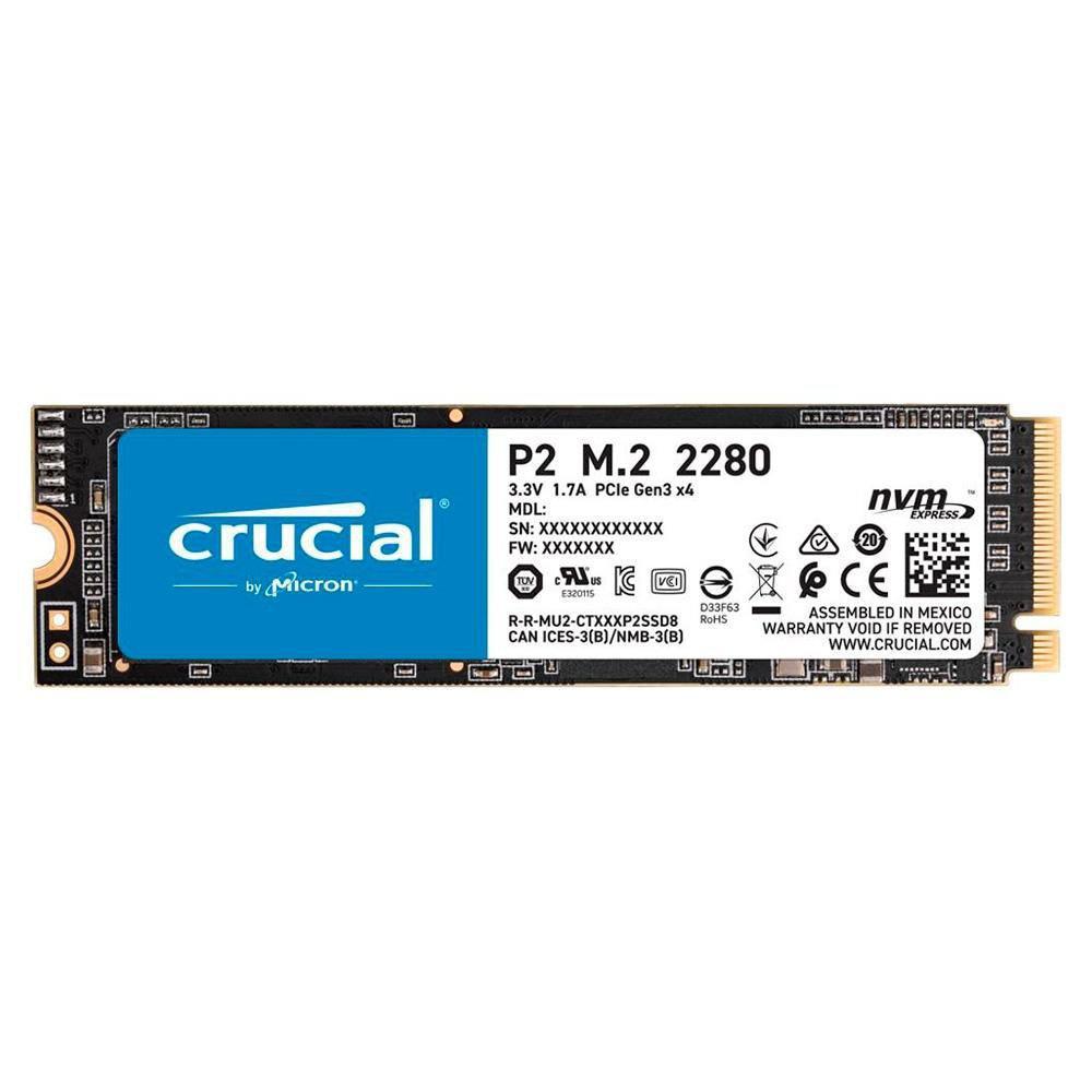 Miniatura Ssd Crucial P2 1Tb M2 Nvme Leit 2400Mb/S Grav 1800Mb/S Pcie