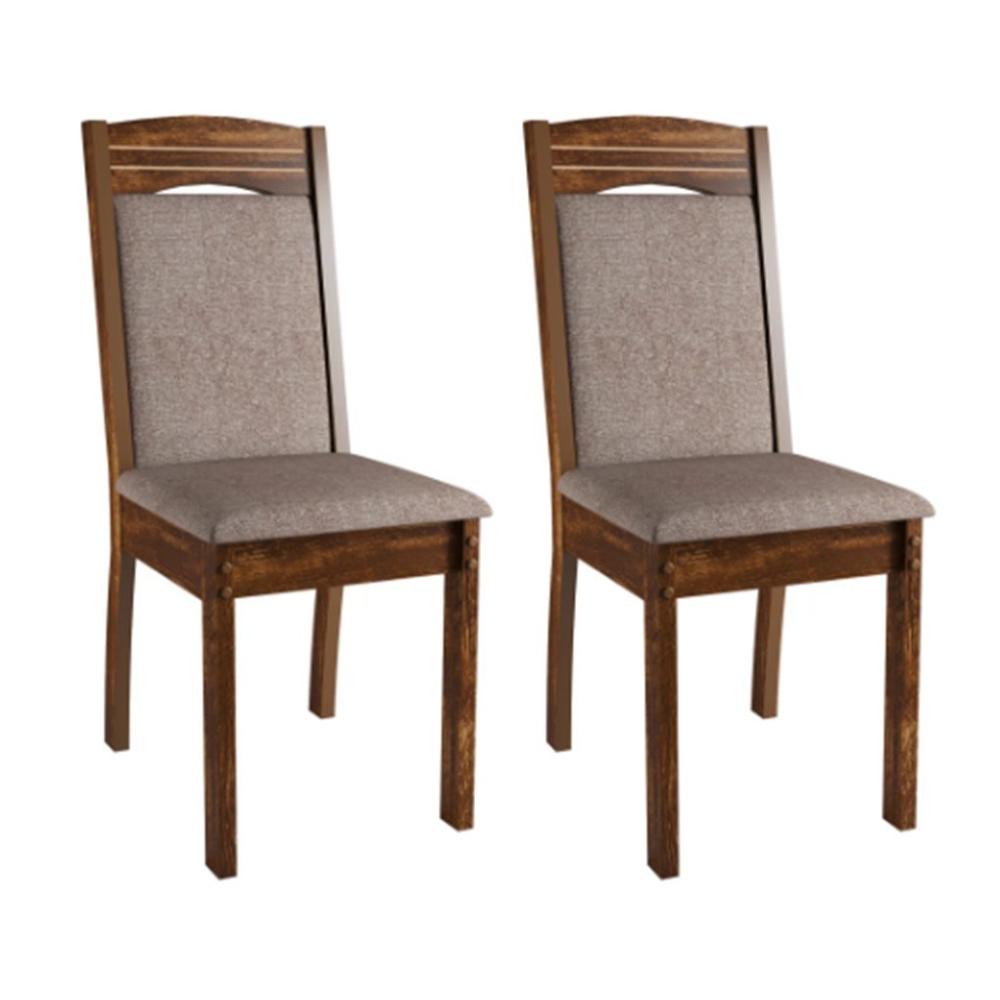 Miniatura Kit 2 Cadeiras Alice Sonetto Móveis Rústico/Cobre