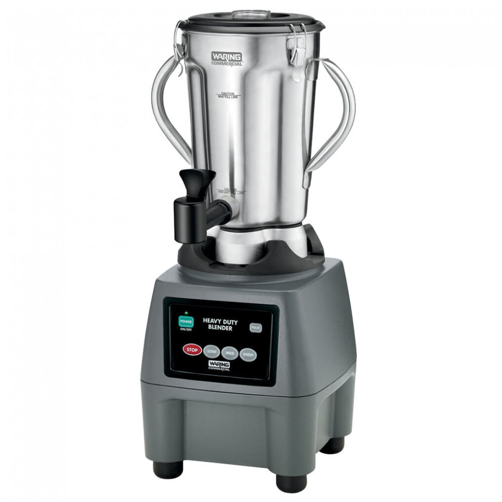 Miniatura Liquidificador Industrial de Alimentos de Aço Inoxidável de 1 Galão com Torneira - Waring CB15SF 110V