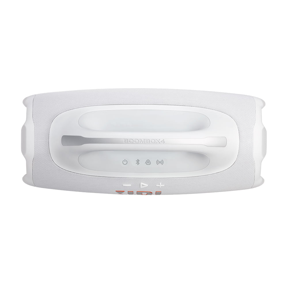 Caixa de Som Bluetooth JBL Boombox 4 Branca Até 34h de Reprodução, IP68 À prova d’Água e Resistente a Poeira, 210W Bivolt